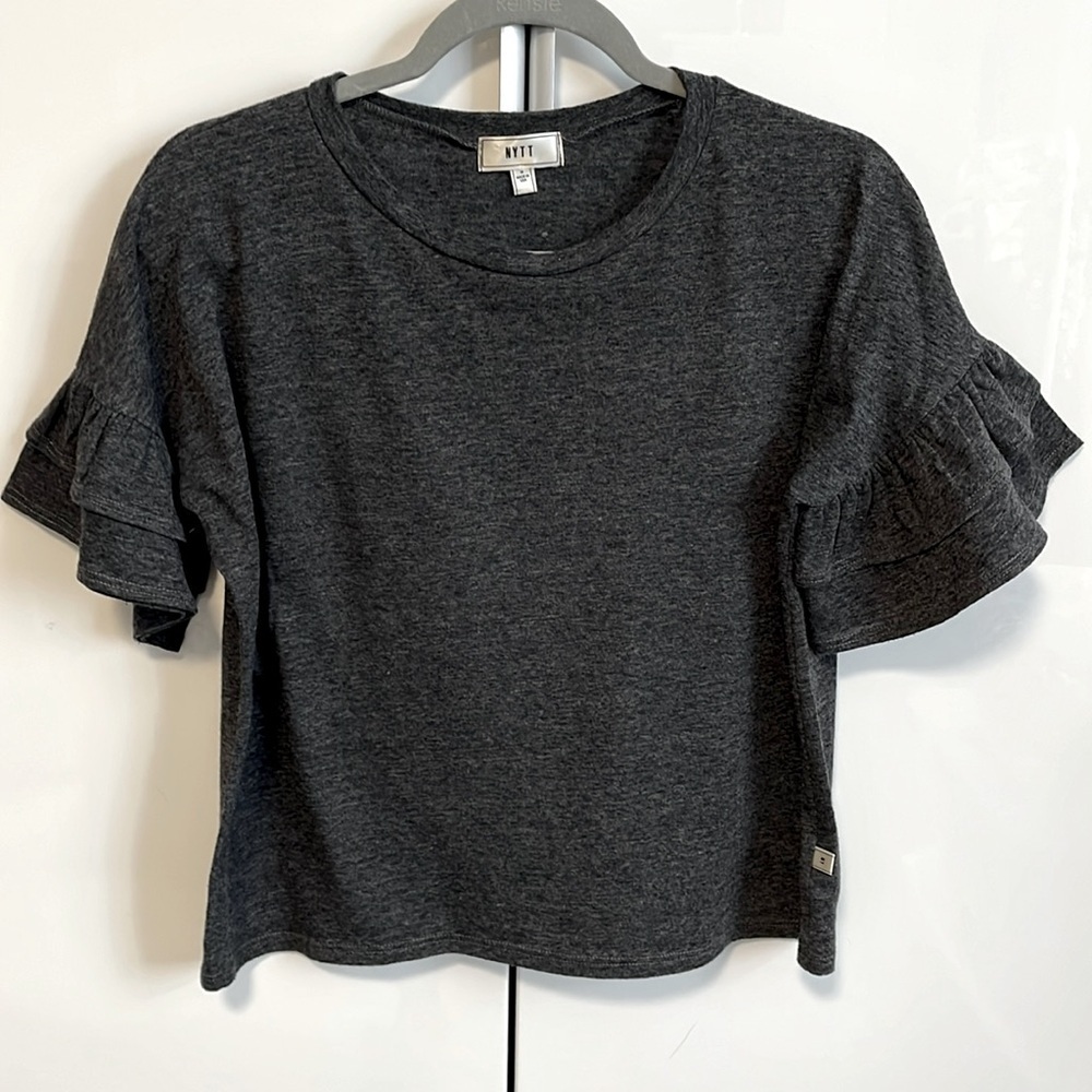 NYTT Cotton T-Shirt Frill Arm, Size M